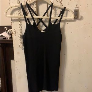 Maje Black Rib Tank Top